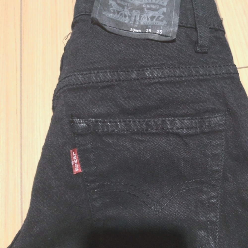 Levi's Boys youth slim jeans size us 10 black